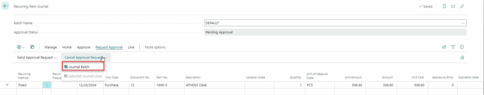 Cancel Batch Approval Request