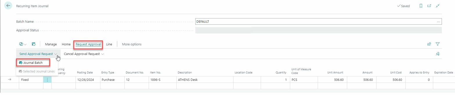 Send Batch Approval Request