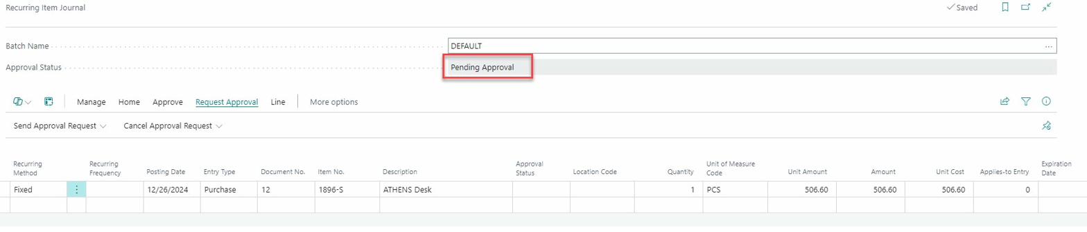 Batch Approval Status