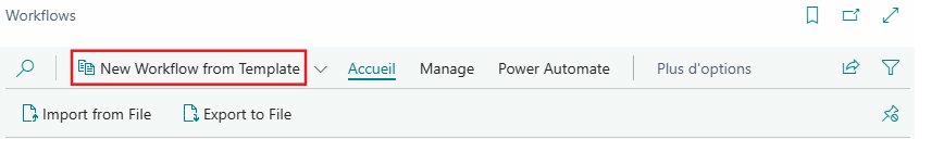 Workflow Templates Menu