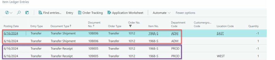 Ledger Entries with Dimensions