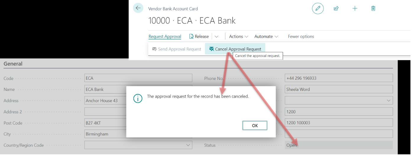 Cancel Approval Request